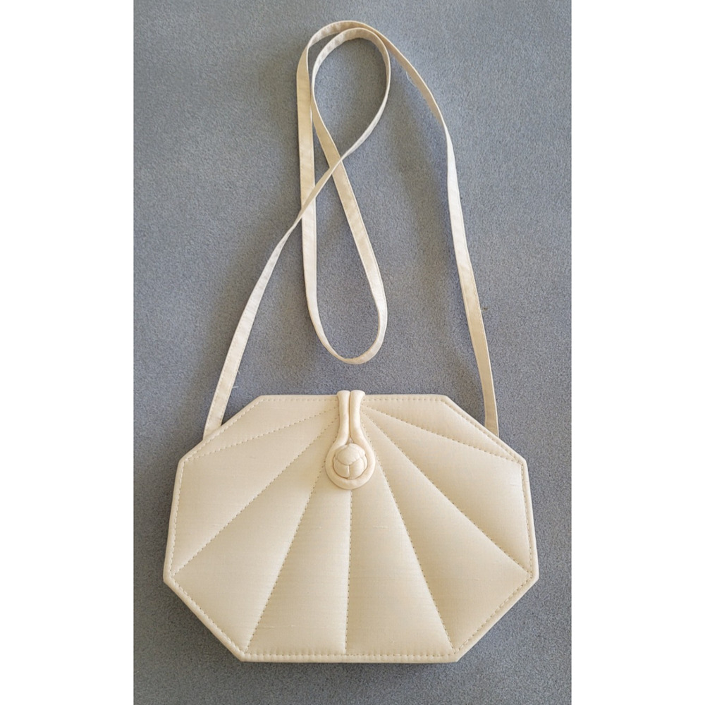JIM THOMPSON Thai Silk Fan-shaped Shoulder/Clutch Bag Collectable UNIQUE!-8X6X2"